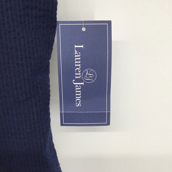 Lauren James Bailey Seersucker Dress Casual Summer Resort Navy NWT Size Medium - Picture 8 of 10